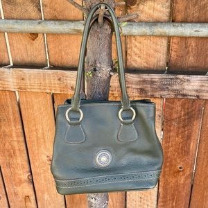 Dooney & Bourke Pebbled Leather Small Shoulder Bag Green